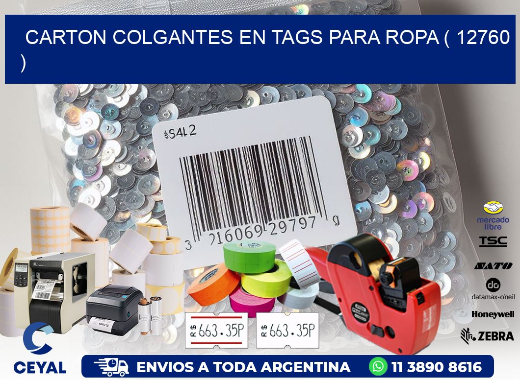 CARTON COLGANTES EN TAGS PARA ROPA ( 12760 )