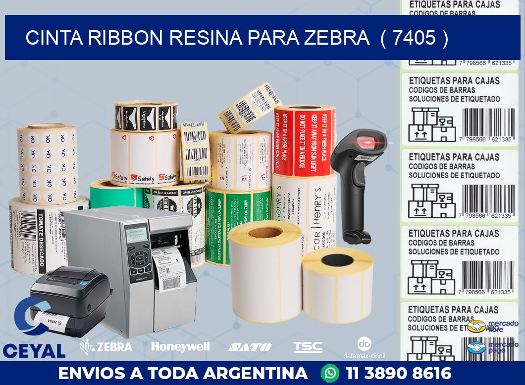 CINTA RIBBON RESINA PARA ZEBRA  ( 7405 )