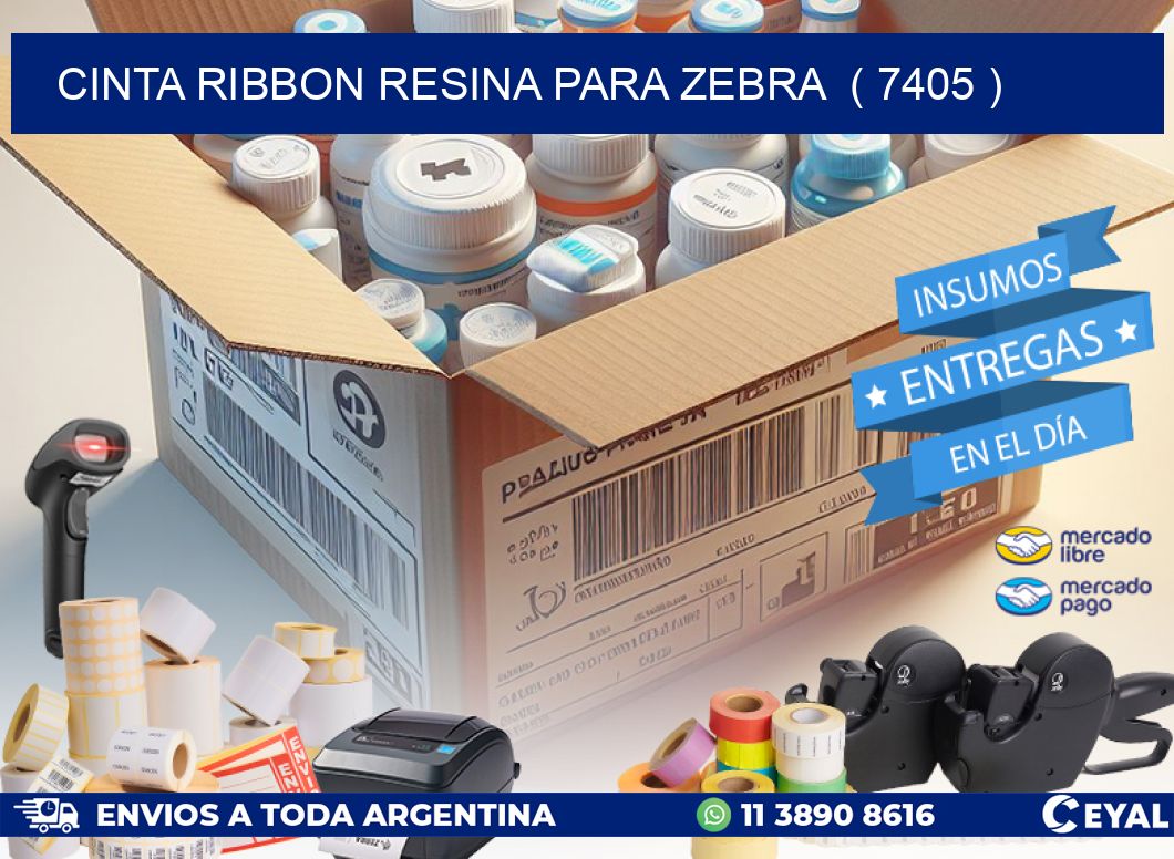 CINTA RIBBON RESINA PARA ZEBRA  ( 7405 )