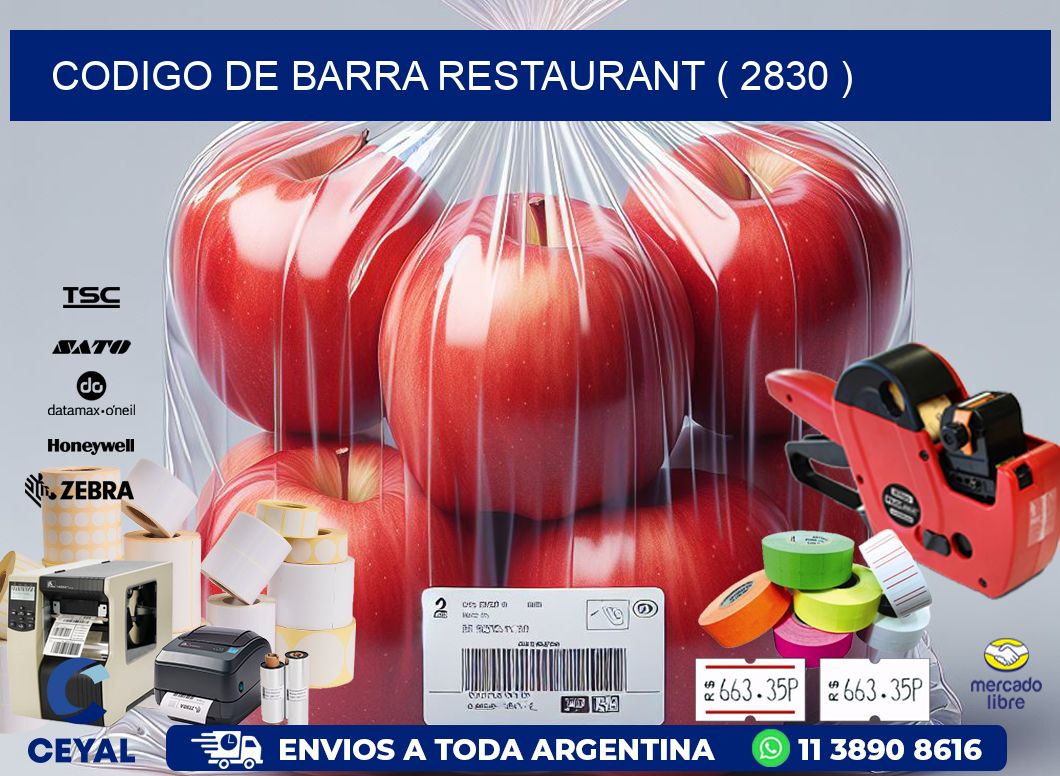 CODIGO DE BARRA RESTAURANT ( 2830 )