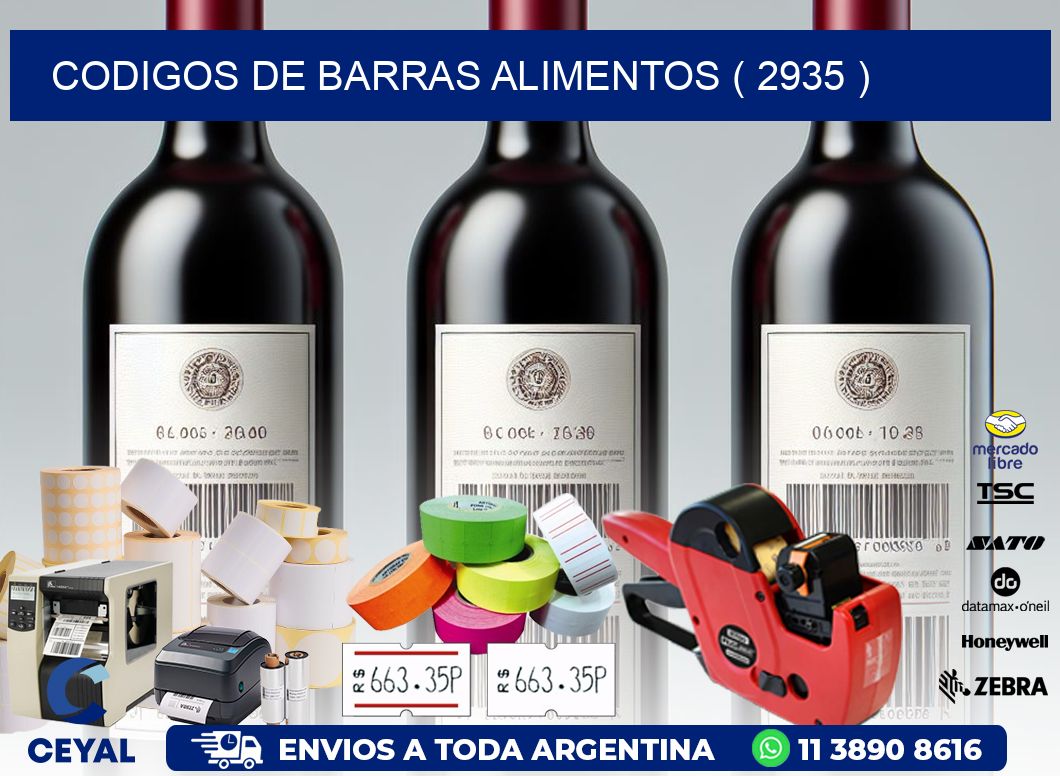 CODIGOS DE BARRAS ALIMENTOS ( 2935 )