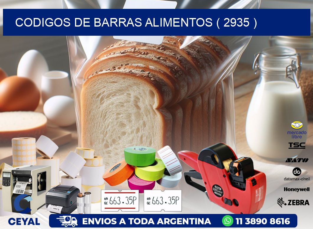 CODIGOS DE BARRAS ALIMENTOS ( 2935 )