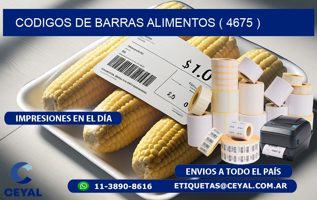 CODIGOS DE BARRAS ALIMENTOS ( 4675 )