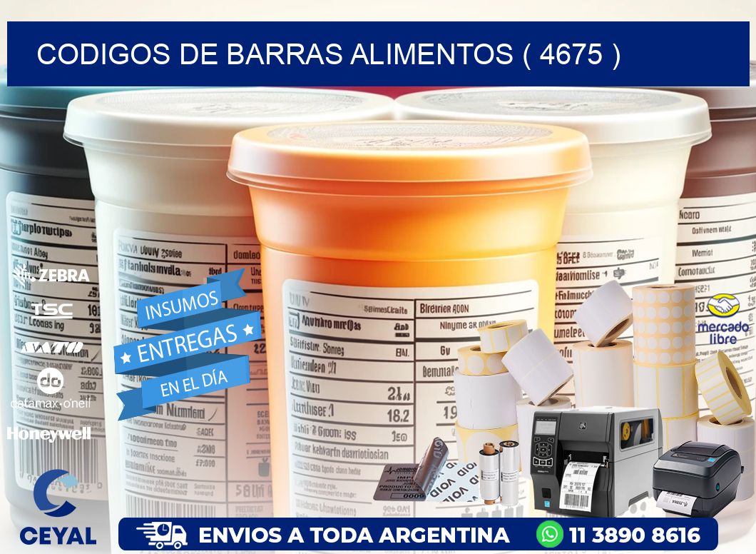 CODIGOS DE BARRAS ALIMENTOS ( 4675 )