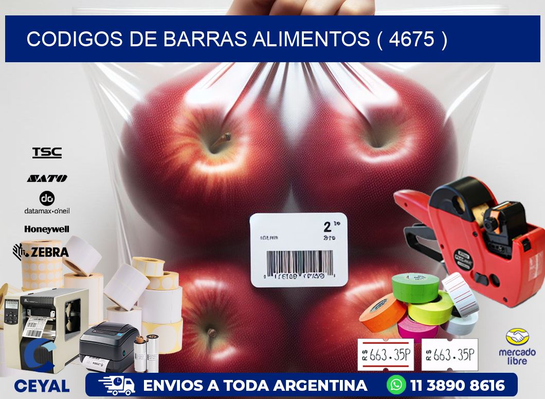 CODIGOS DE BARRAS ALIMENTOS ( 4675 )