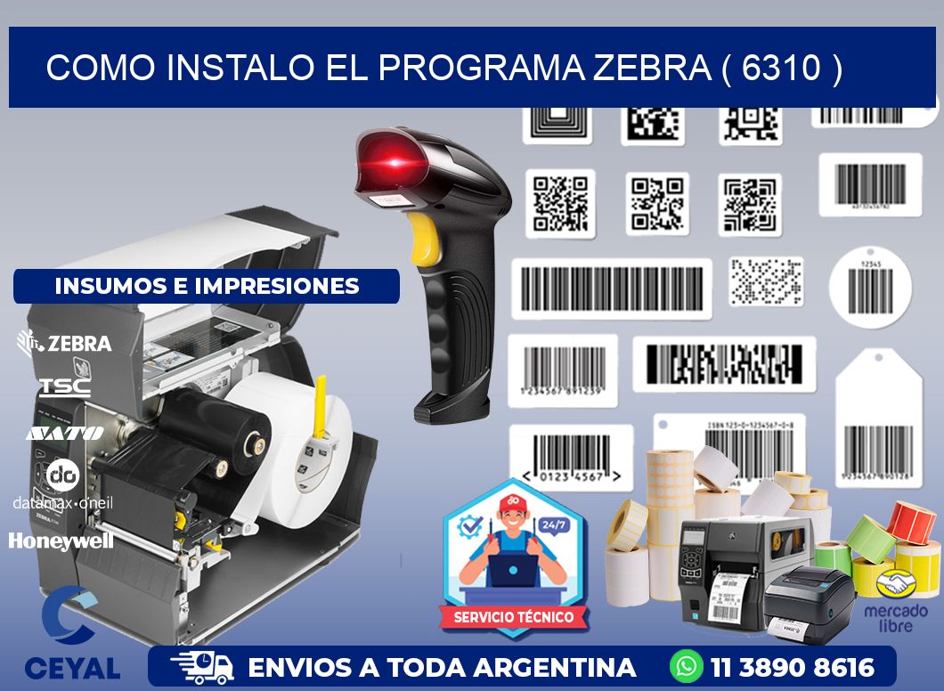 COMO INSTALO EL PROGRAMA ZEBRA ( 6310 )