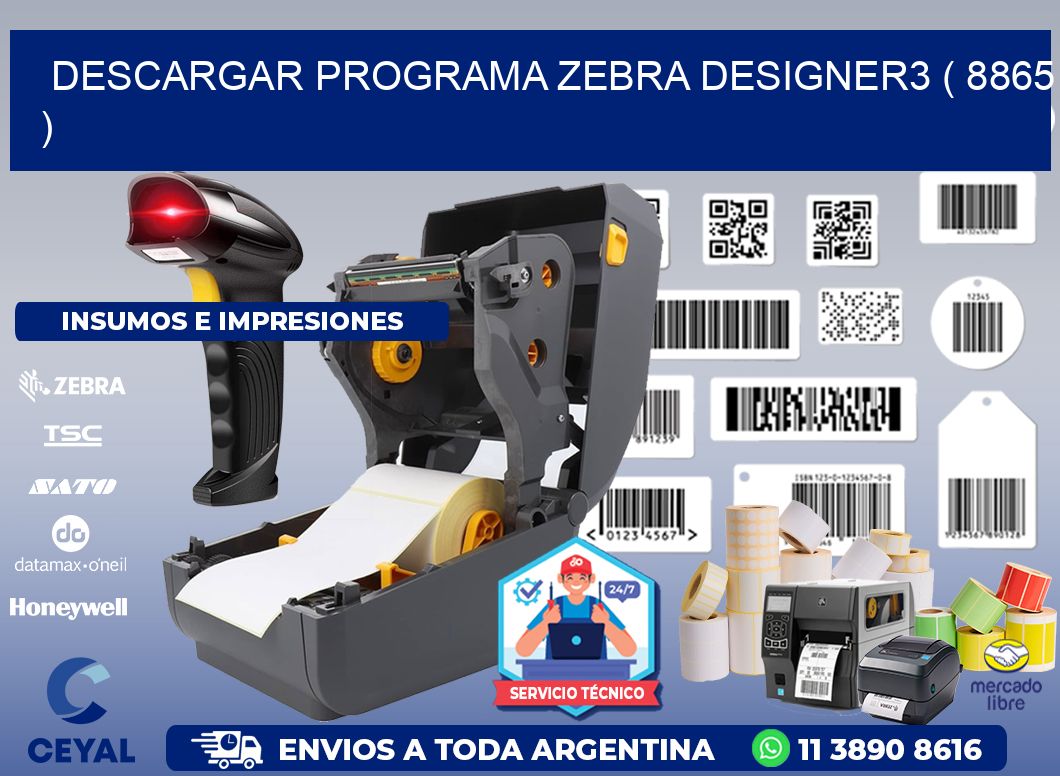 DESCARGAR PROGRAMA ZEBRA DESIGNER3 ( 8865 )