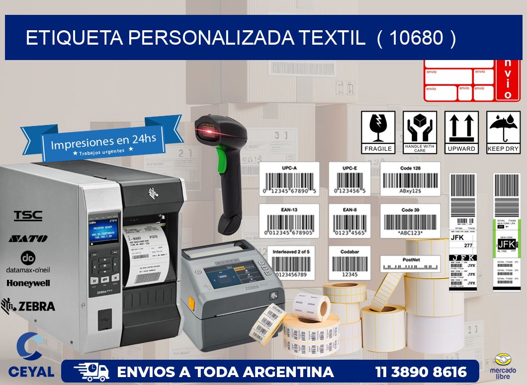 ETIQUETA PERSONALIZADA TEXTIL  ( 10680 )