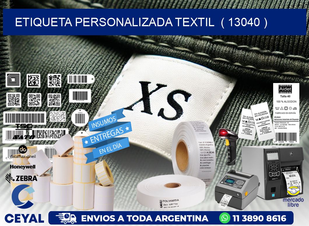 ETIQUETA PERSONALIZADA TEXTIL  ( 13040 )