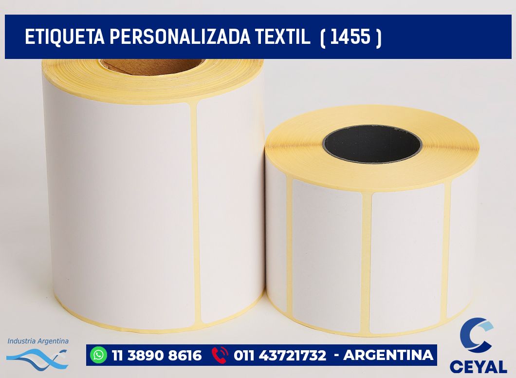 ETIQUETA PERSONALIZADA TEXTIL  ( 1455 )