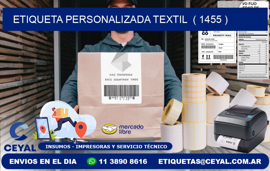 ETIQUETA PERSONALIZADA TEXTIL  ( 1455 )