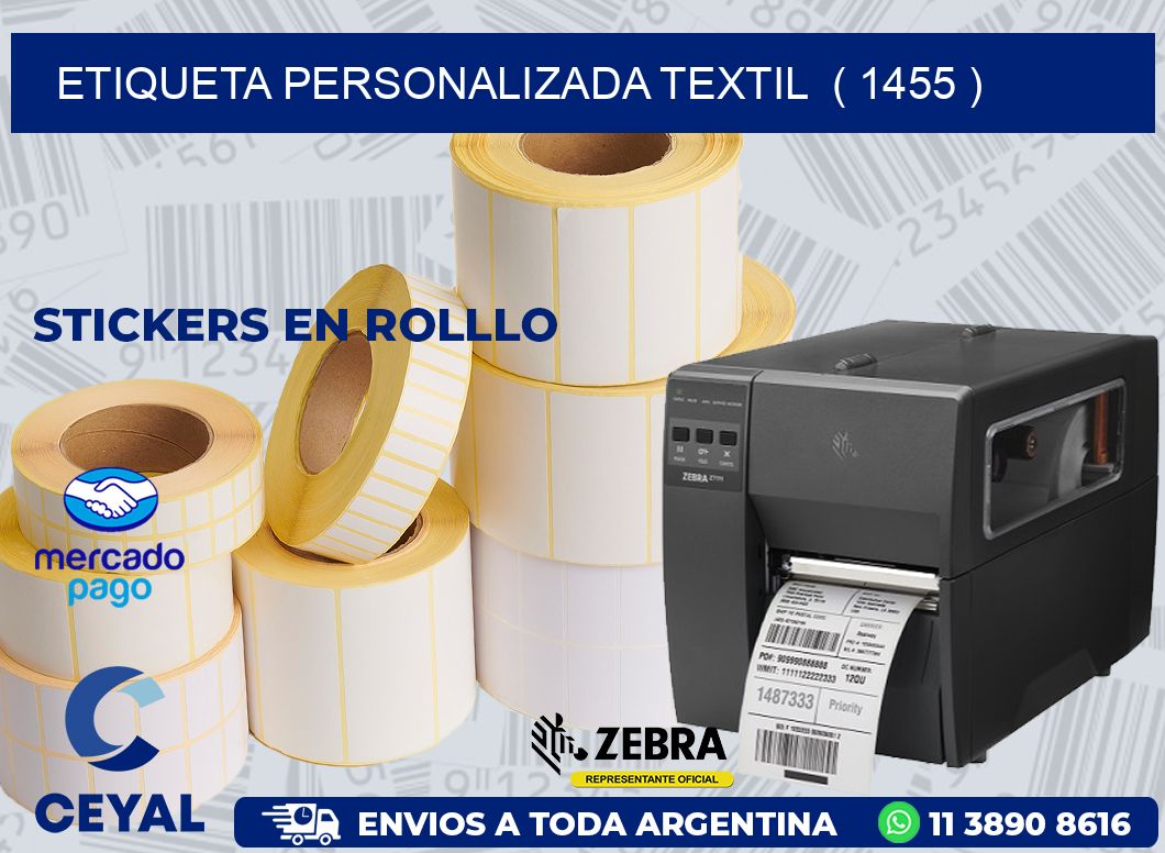 ETIQUETA PERSONALIZADA TEXTIL  ( 1455 )