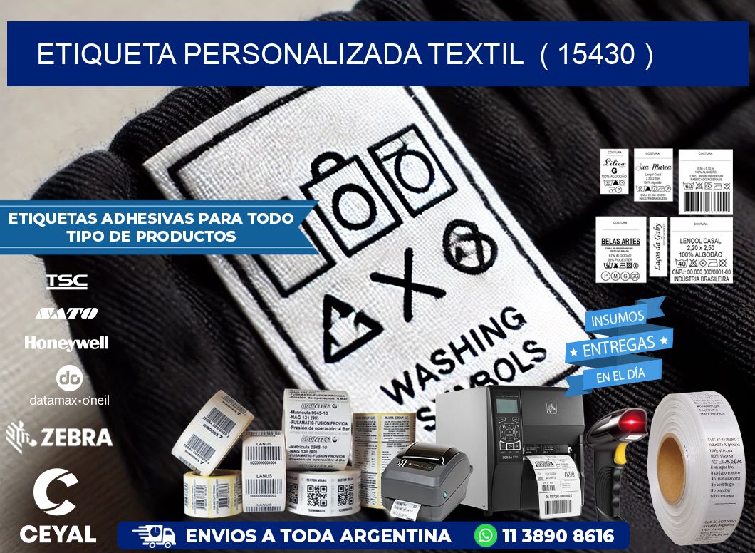 ETIQUETA PERSONALIZADA TEXTIL  ( 15430 )