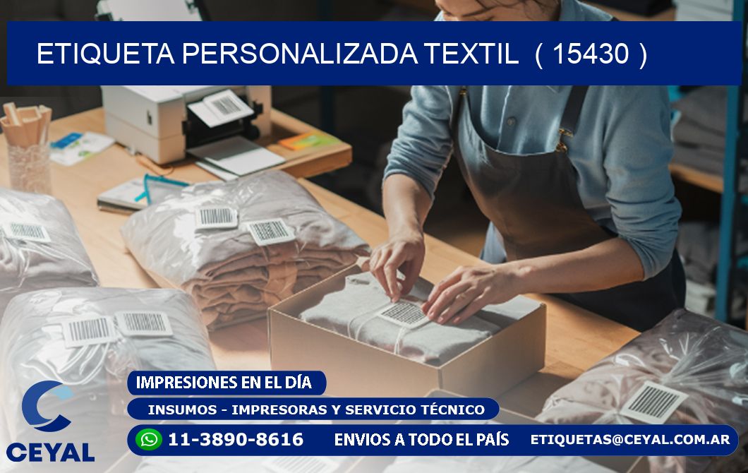 ETIQUETA PERSONALIZADA TEXTIL  ( 15430 )