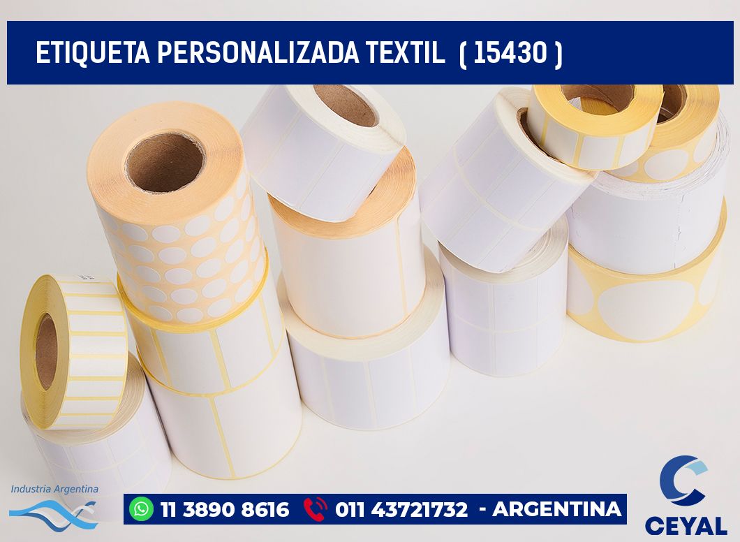 ETIQUETA PERSONALIZADA TEXTIL  ( 15430 )