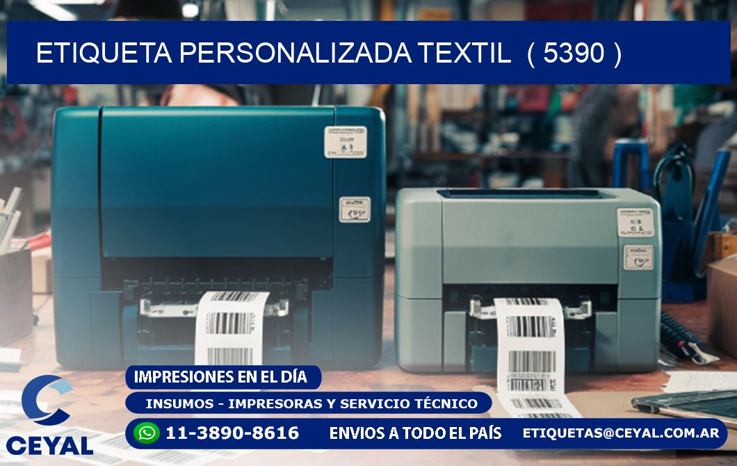 ETIQUETA PERSONALIZADA TEXTIL  ( 5390 )