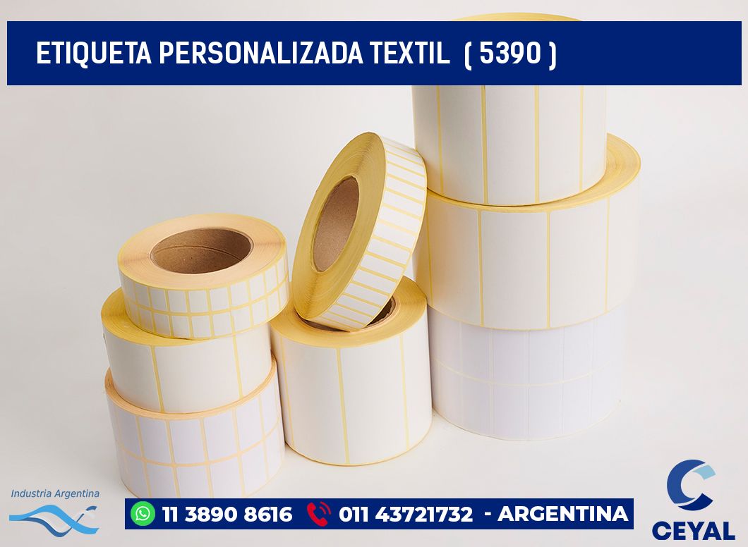 ETIQUETA PERSONALIZADA TEXTIL  ( 5390 )