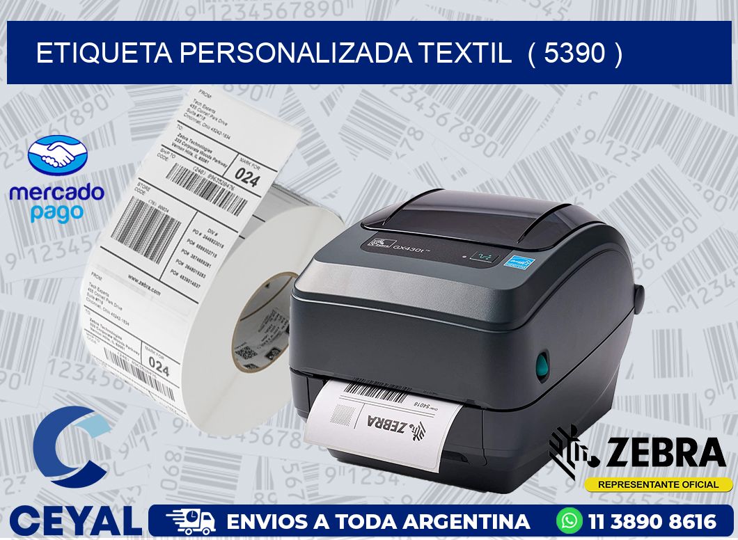 ETIQUETA PERSONALIZADA TEXTIL  ( 5390 )