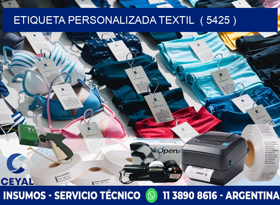 ETIQUETA PERSONALIZADA TEXTIL  ( 5425 )