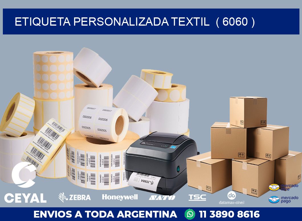 ETIQUETA PERSONALIZADA TEXTIL  ( 6060 )