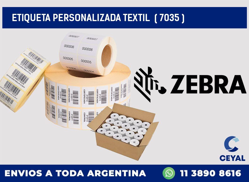 ETIQUETA PERSONALIZADA TEXTIL  ( 7035 )