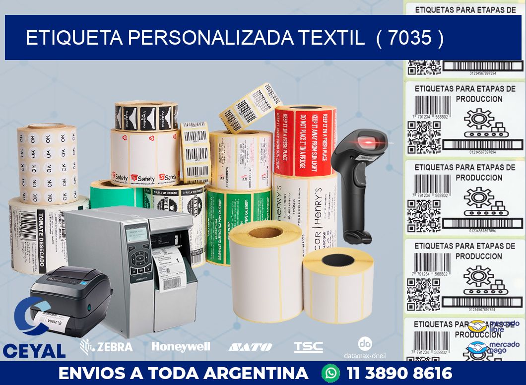 ETIQUETA PERSONALIZADA TEXTIL  ( 7035 )