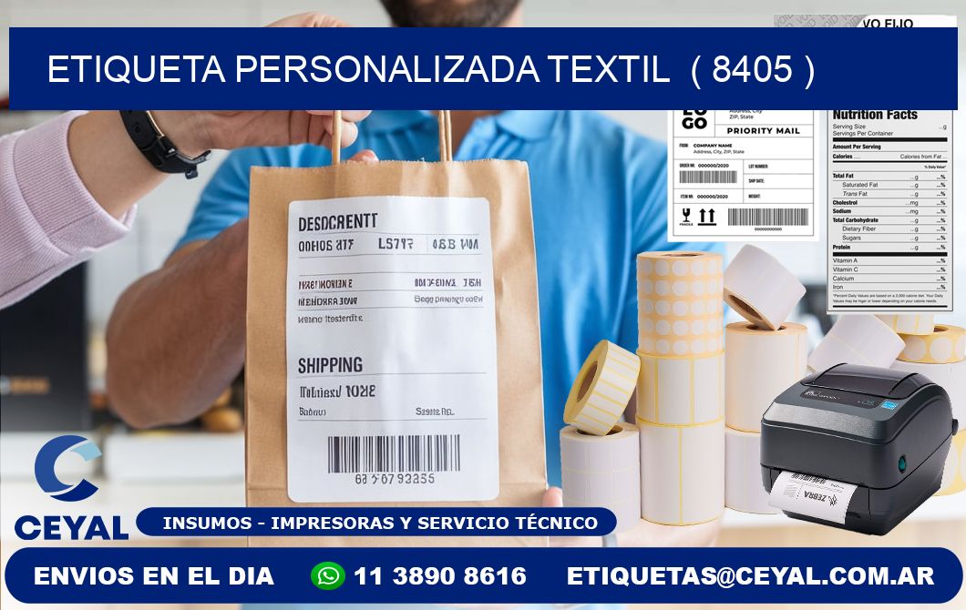 ETIQUETA PERSONALIZADA TEXTIL  ( 8405 )