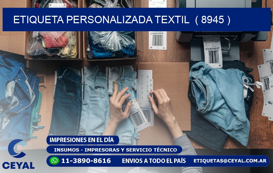 ETIQUETA PERSONALIZADA TEXTIL  ( 8945 )