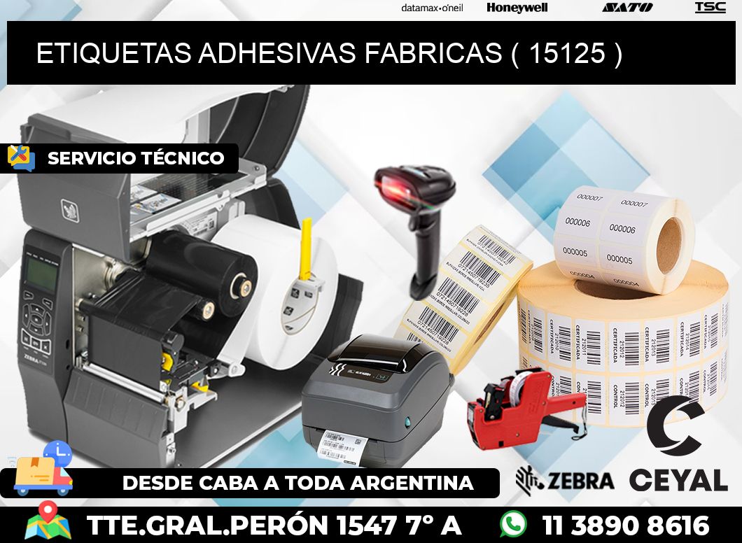 ETIQUETAS ADHESIVAS FABRICAS ( 15125 )