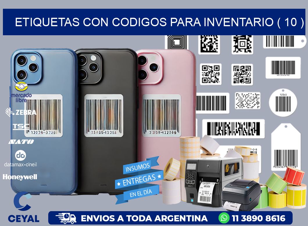 ETIQUETAS CON CODIGOS PARA INVENTARIO ( 10 )