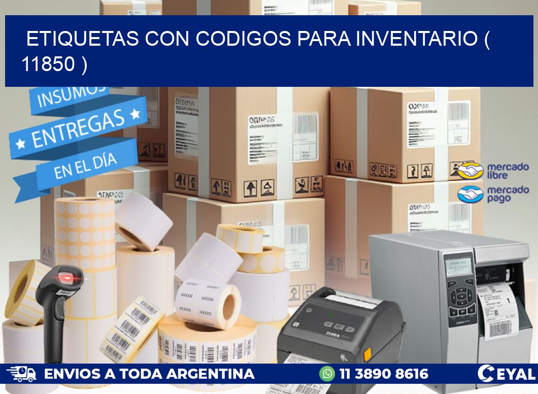 ETIQUETAS CON CODIGOS PARA INVENTARIO ( 11850 )