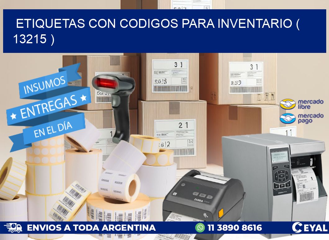 ETIQUETAS CON CODIGOS PARA INVENTARIO ( 13215 )