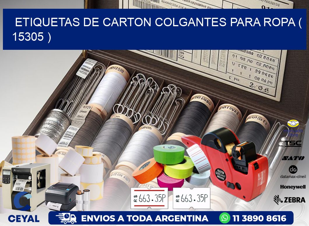 ETIQUETAS DE CARTON COLGANTES PARA ROPA ( 15305 )