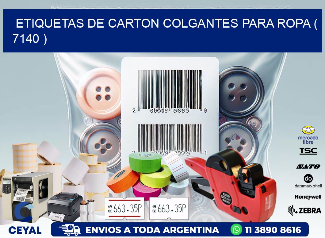 ETIQUETAS DE CARTON COLGANTES PARA ROPA ( 7140 )