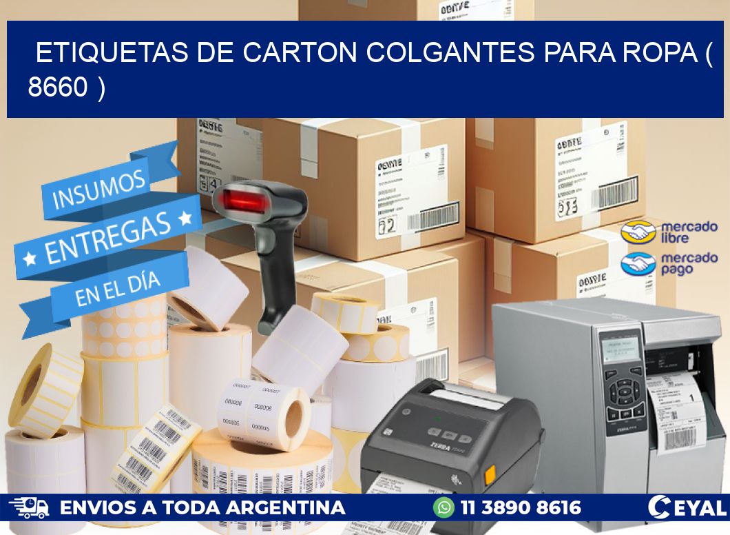 ETIQUETAS DE CARTON COLGANTES PARA ROPA ( 8660 )