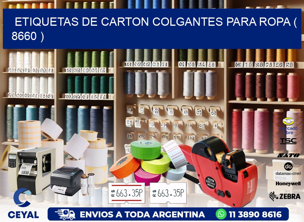 ETIQUETAS DE CARTON COLGANTES PARA ROPA ( 8660 )