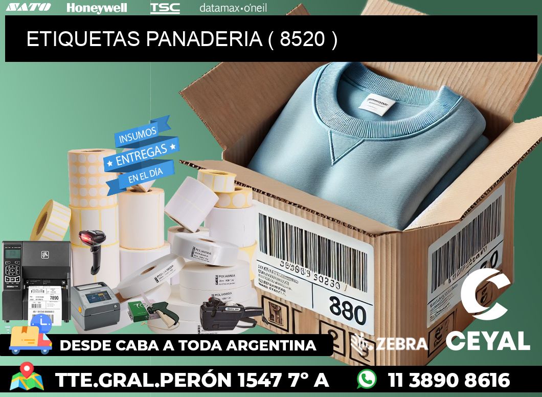 ETIQUETAS PANADERIA ( 8520 )