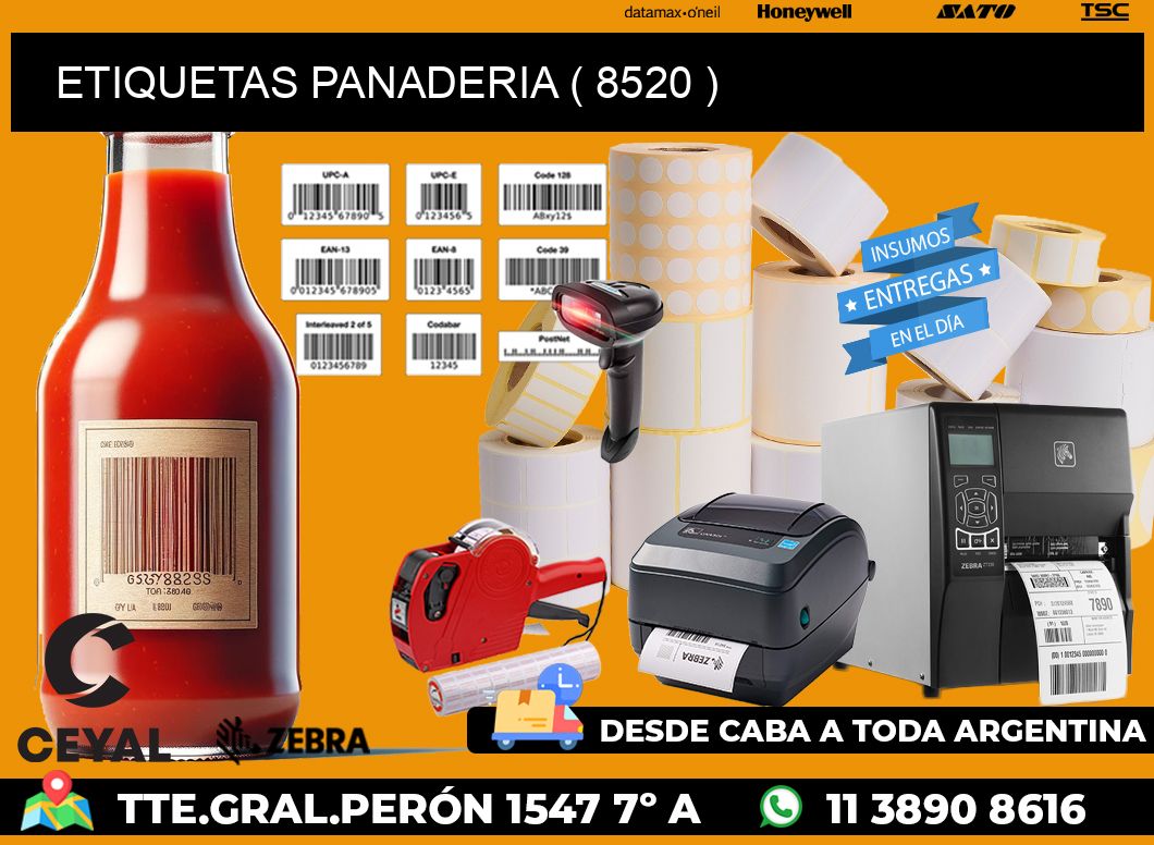 ETIQUETAS PANADERIA ( 8520 )