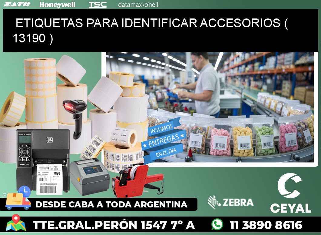 ETIQUETAS PARA IDENTIFICAR ACCESORIOS ( 13190 )