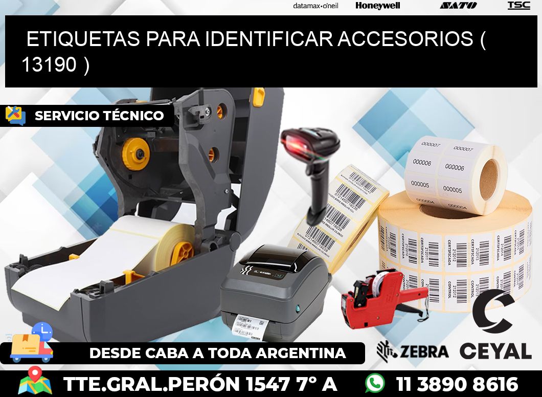 ETIQUETAS PARA IDENTIFICAR ACCESORIOS ( 13190 )