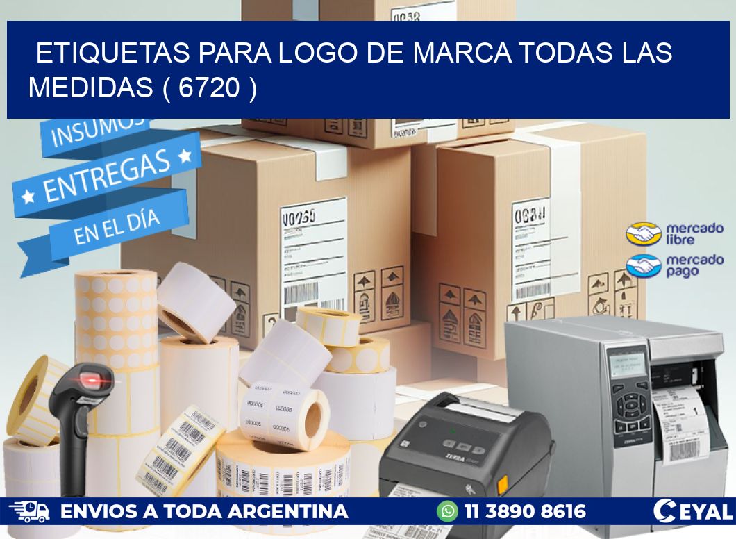 ETIQUETAS PARA LOGO DE MARCA TODAS LAS MEDIDAS ( 6720 )