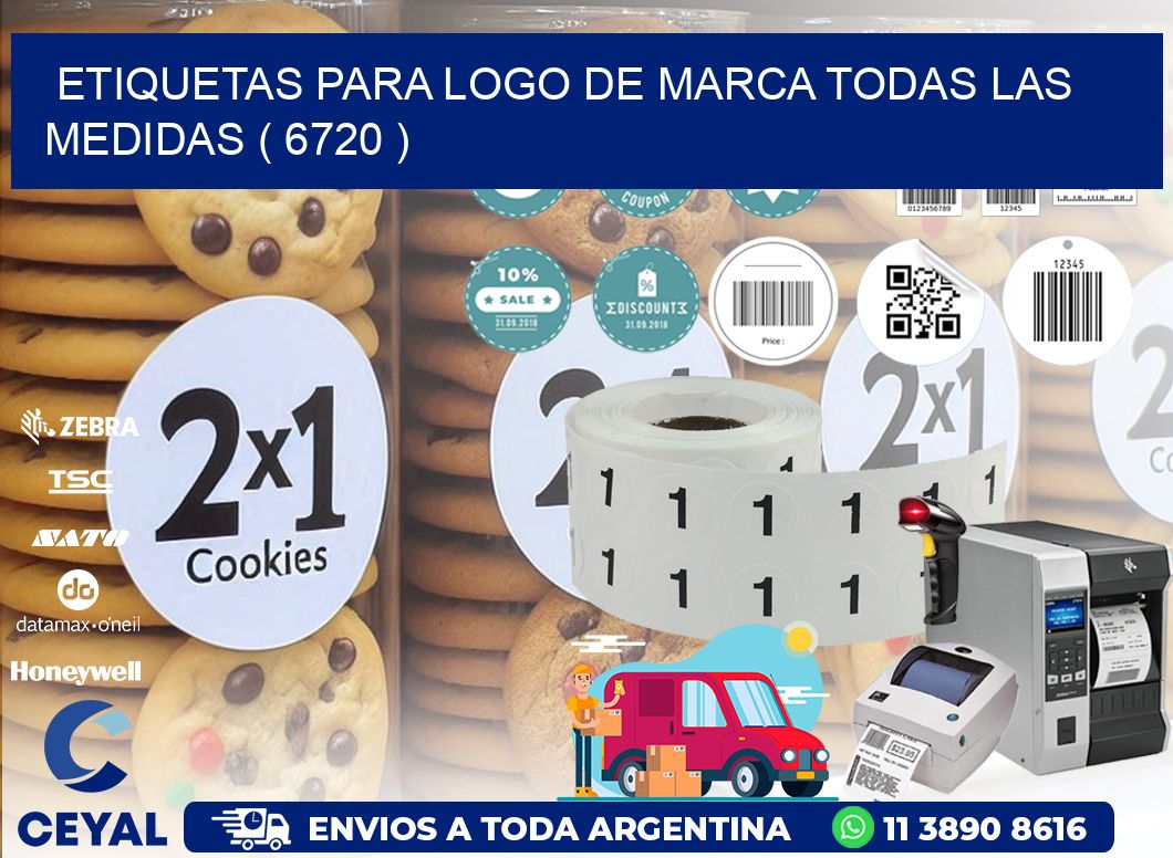 ETIQUETAS PARA LOGO DE MARCA TODAS LAS MEDIDAS ( 6720 )