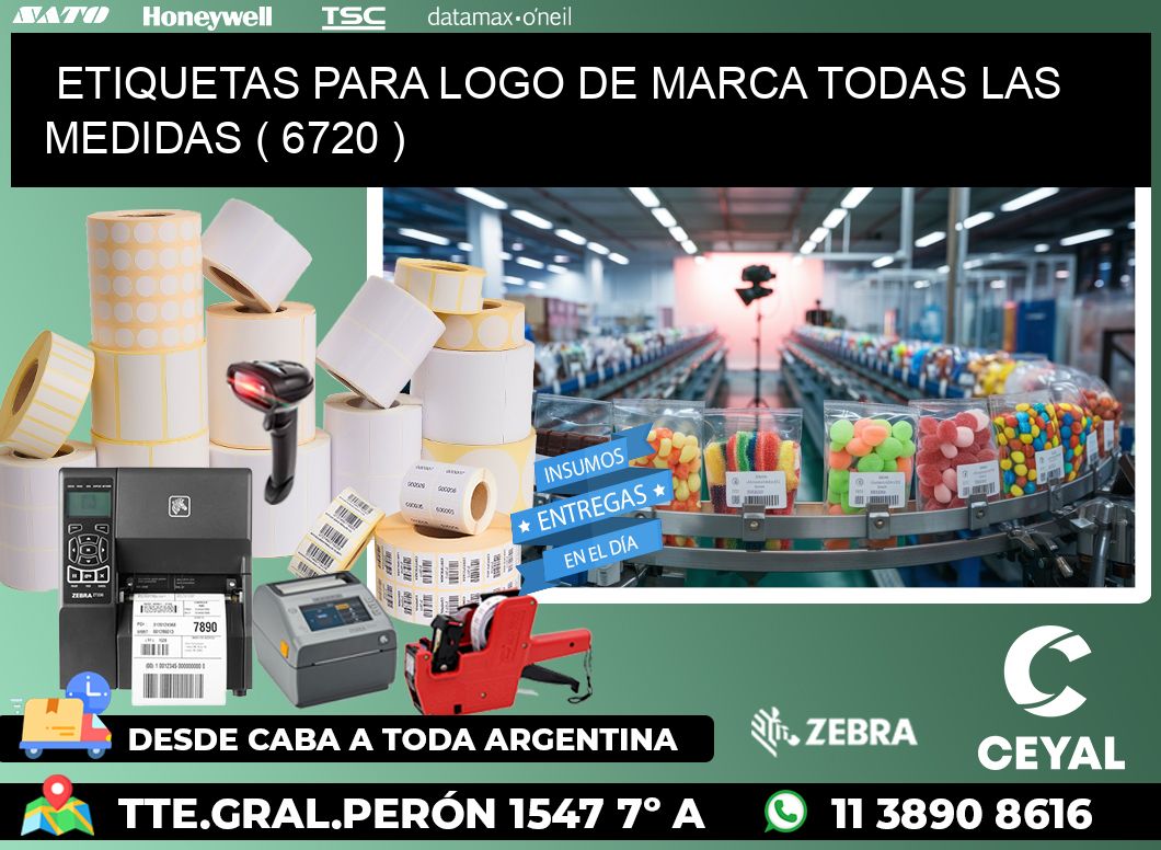 ETIQUETAS PARA LOGO DE MARCA TODAS LAS MEDIDAS ( 6720 )