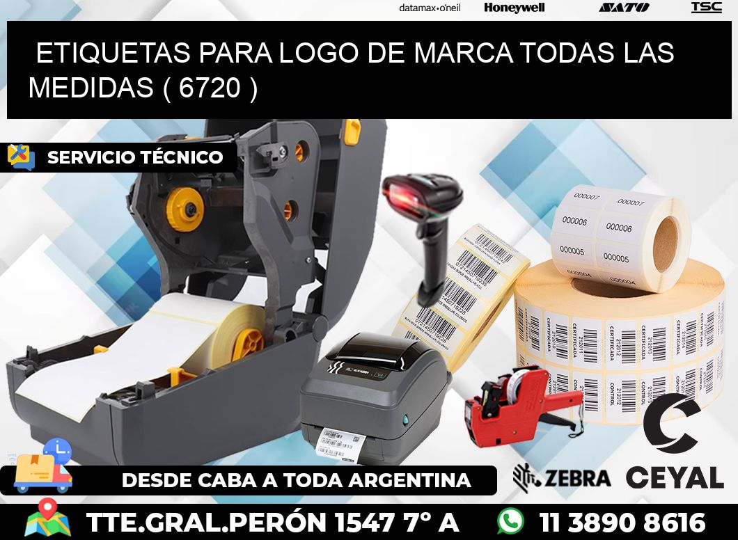 ETIQUETAS PARA LOGO DE MARCA TODAS LAS MEDIDAS ( 6720 )