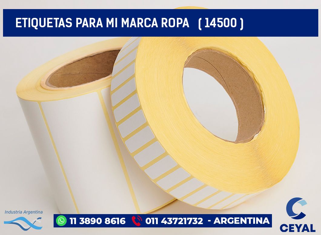 ETIQUETAS PARA MI MARCA ROPA   ( 14500 )