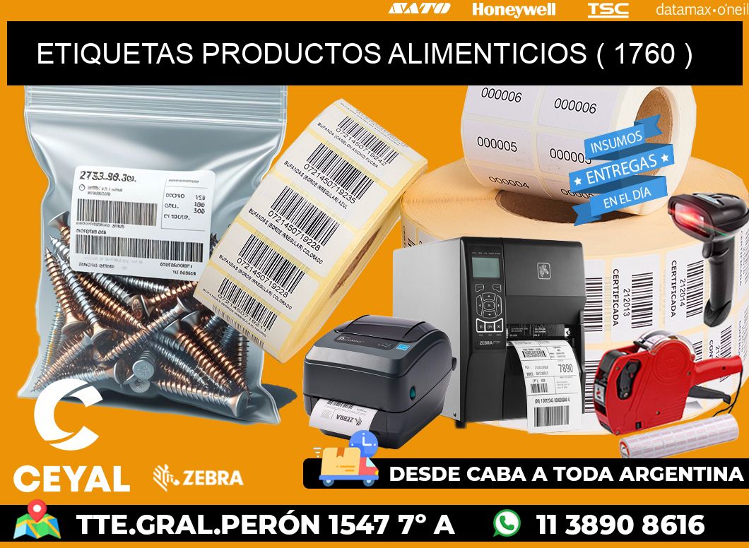ETIQUETAS PRODUCTOS ALIMENTICIOS ( 1760 )