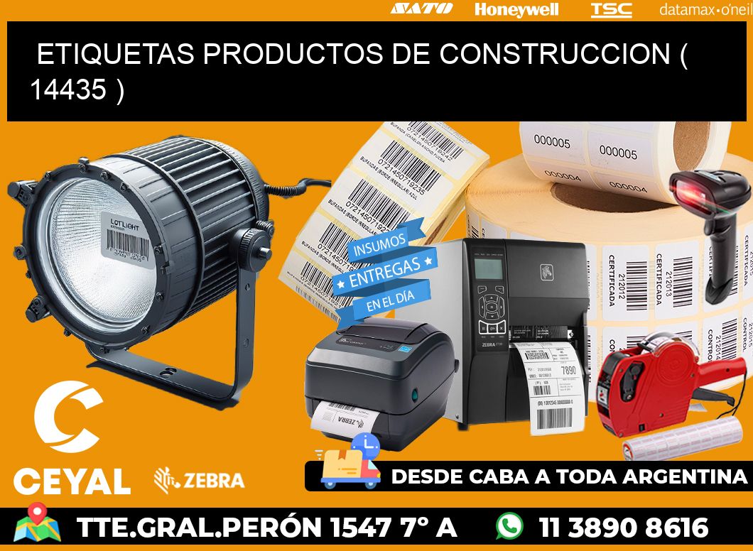 ETIQUETAS PRODUCTOS DE CONSTRUCCION ( 14435 )