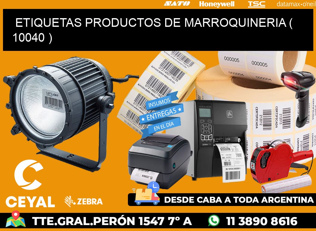ETIQUETAS PRODUCTOS DE MARROQUINERIA ( 10040 )