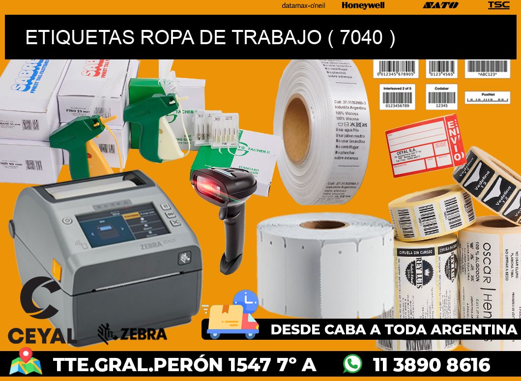 ETIQUETAS ROPA DE TRABAJO ( 7040 )