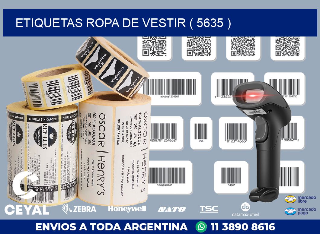 ETIQUETAS ROPA DE VESTIR ( 5635 )